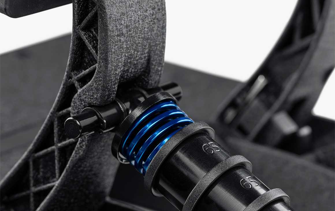 Dual-stage brake action.