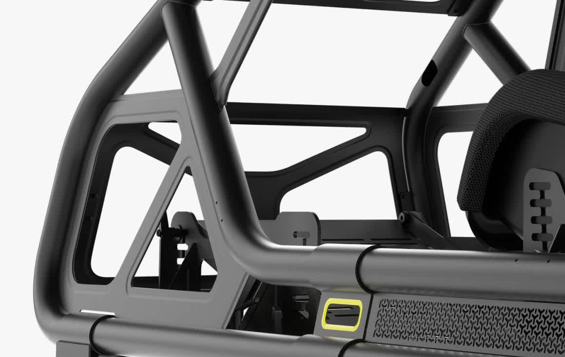 Sturdy Flex-Resistant Steel Frame.