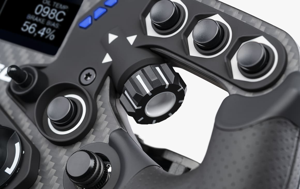 New thumb-reachable rotary dials.