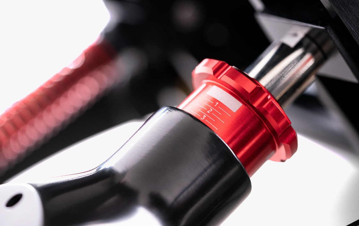 Adjustable brake stiffness.