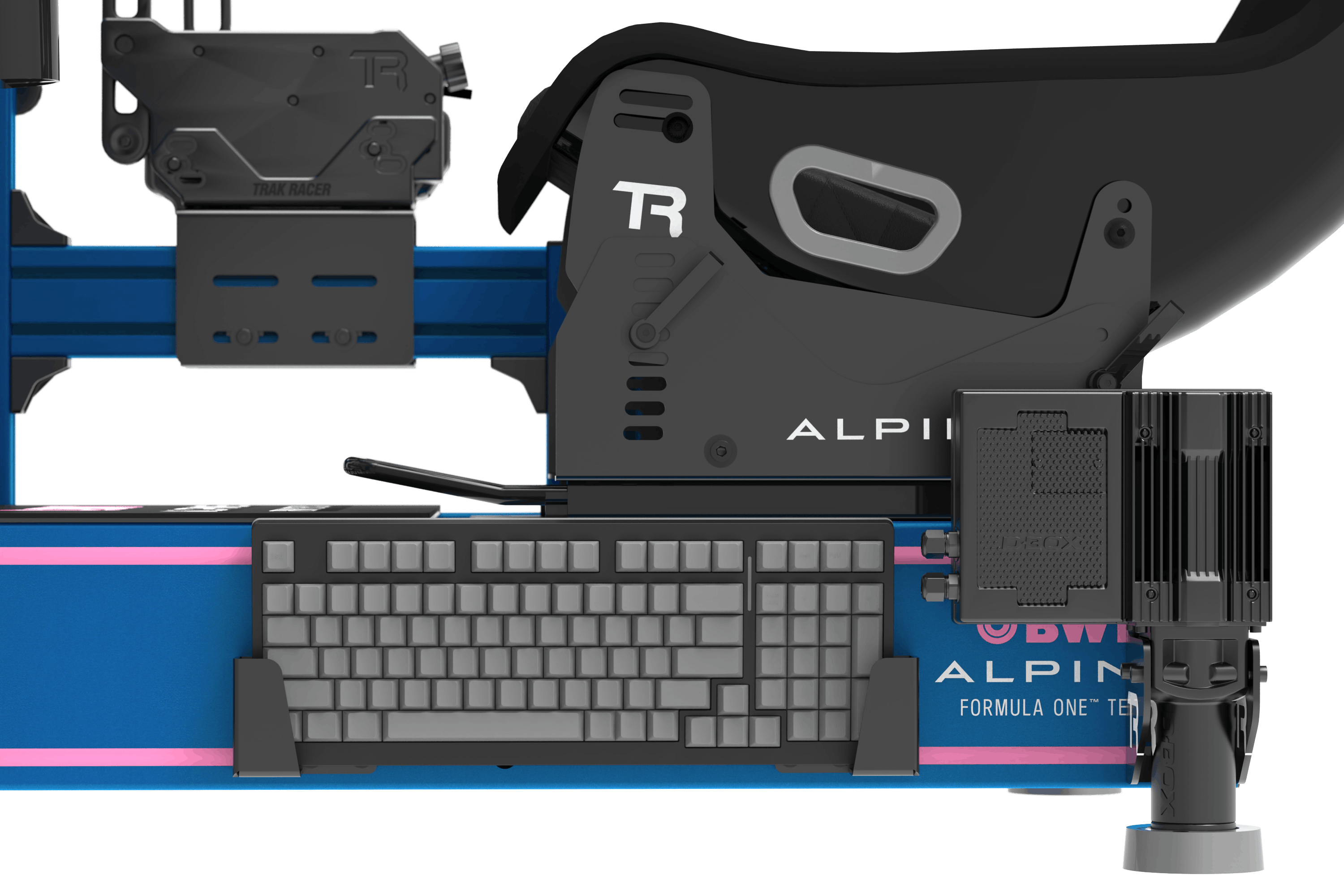 Universal Sim Racing & Flight Simulator Keyboard Holder for Aluminum Cockpits
