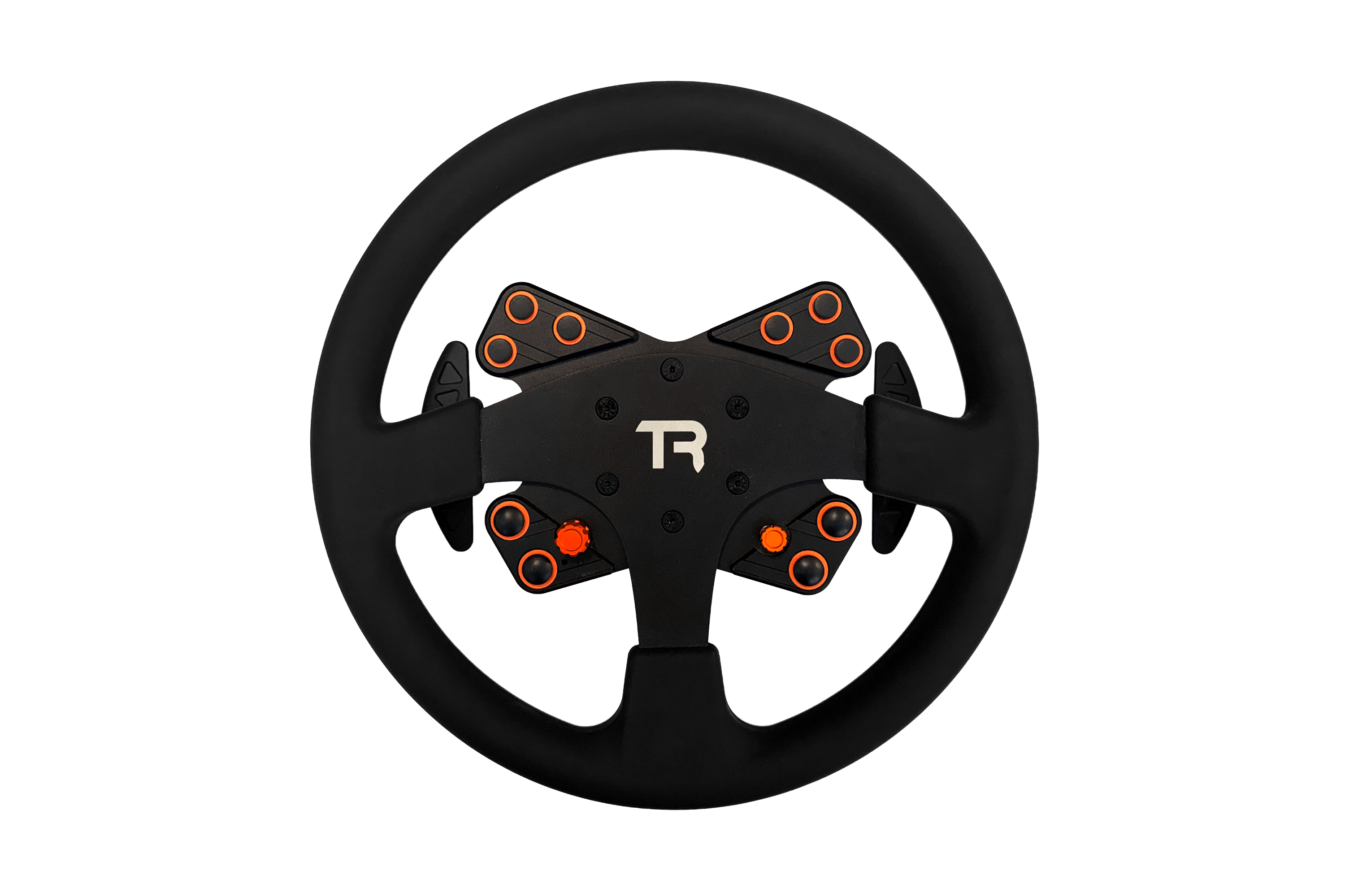 330mm/13" Round Sim Racing Wheel - Aluminium with Durable Silicon Hand Grips