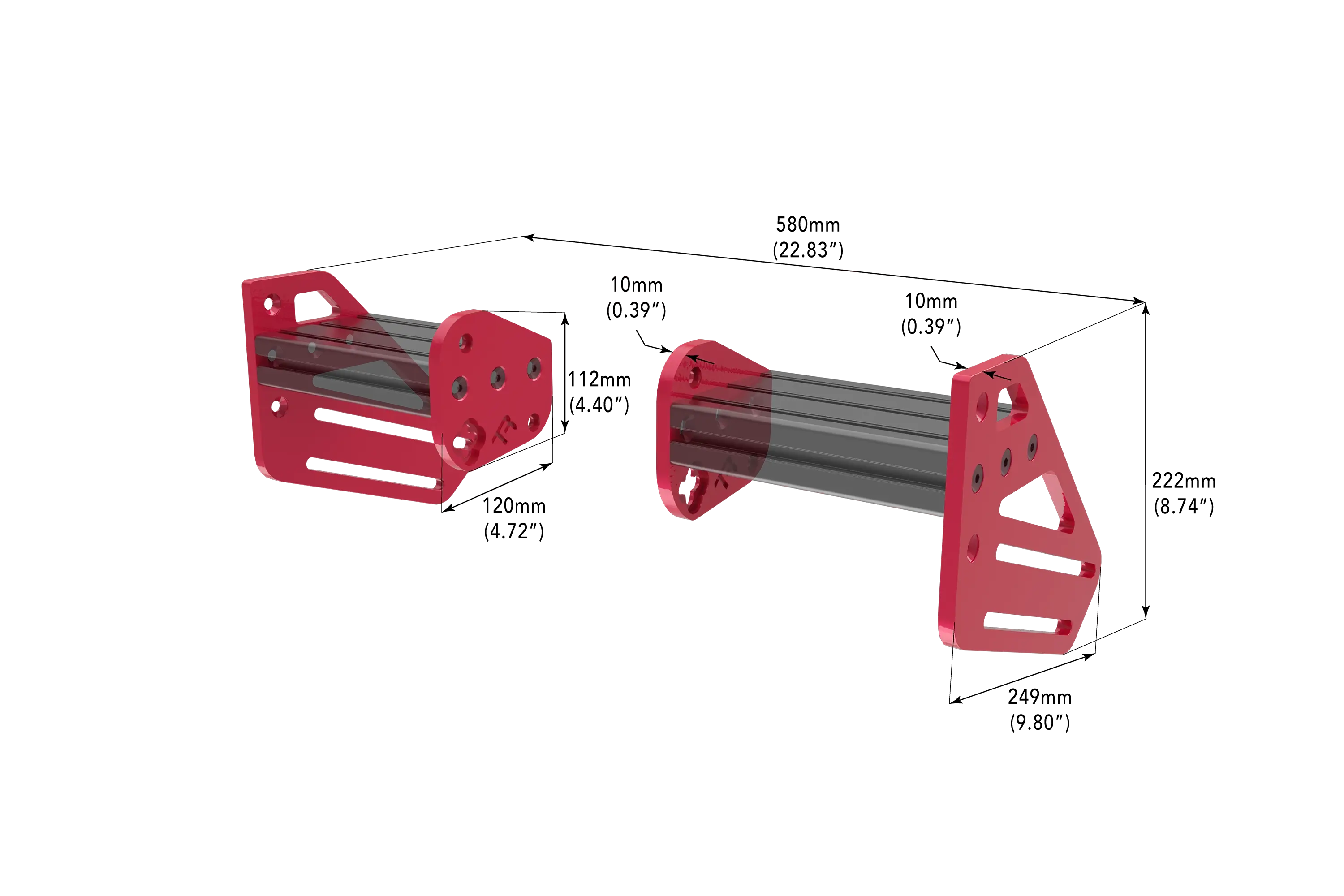 TR-One V3 2-Way Upgrade Side Plate Set (4 Pieces) - For TR-One V1 & V2 Wheel Mounts