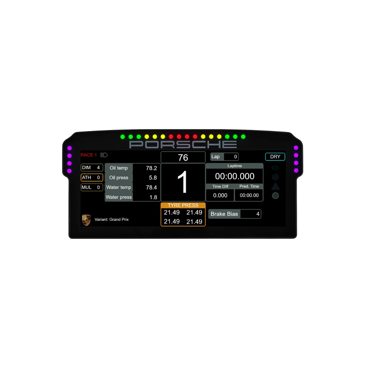 Porsche 911 GT3 Cup Dashboard Display Unit