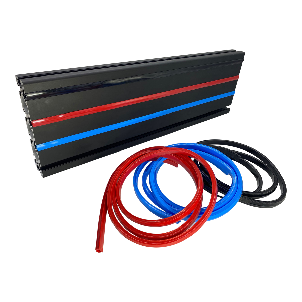 2m/79" Red Rubber Dust/Design Strip – Anti-Slip Protective Edge Trim for Aluminium Profile Sim Rigs