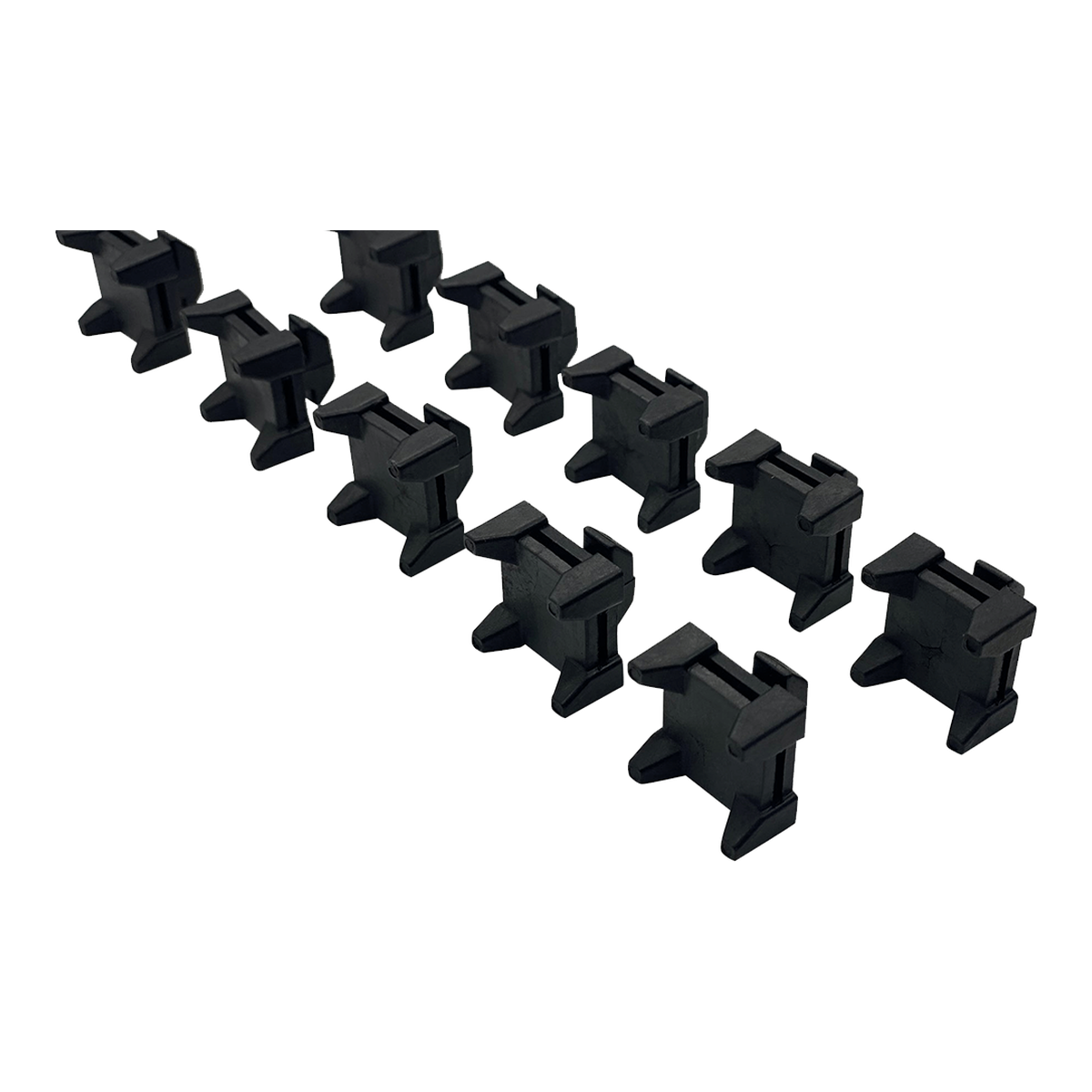 Cable Management Clip & Tie Set (10 Clips + 10 Ties) for 8mm Slot Extrusion Profiles