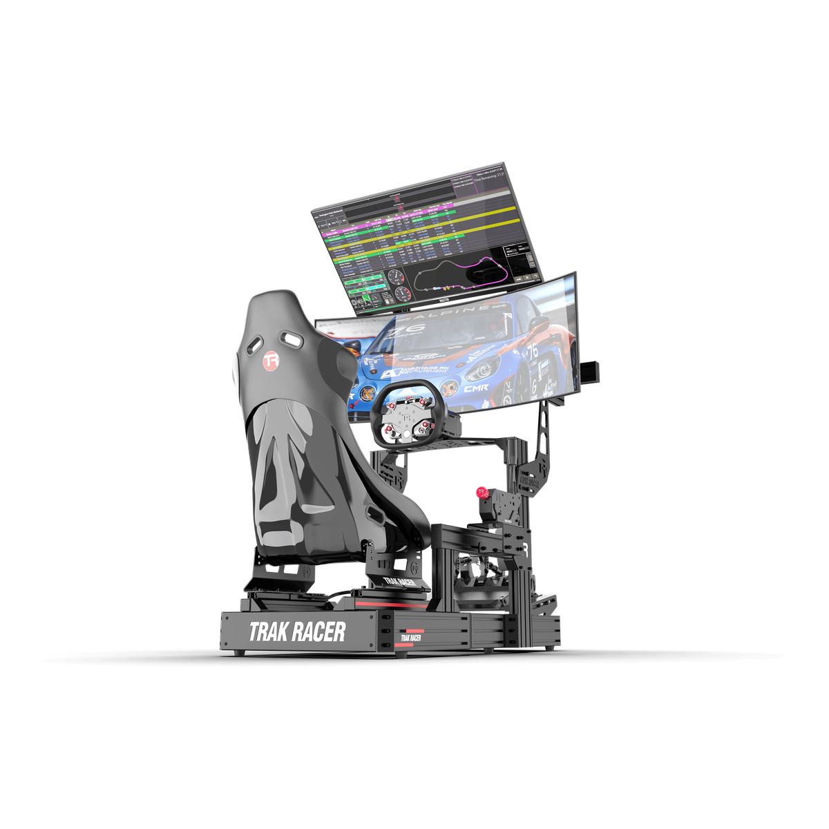 Cockpit-Mounted Dual (2) Monitor Stand – Up to 80" Display for Sim Racing, Flight Simulation & Truck Simulators