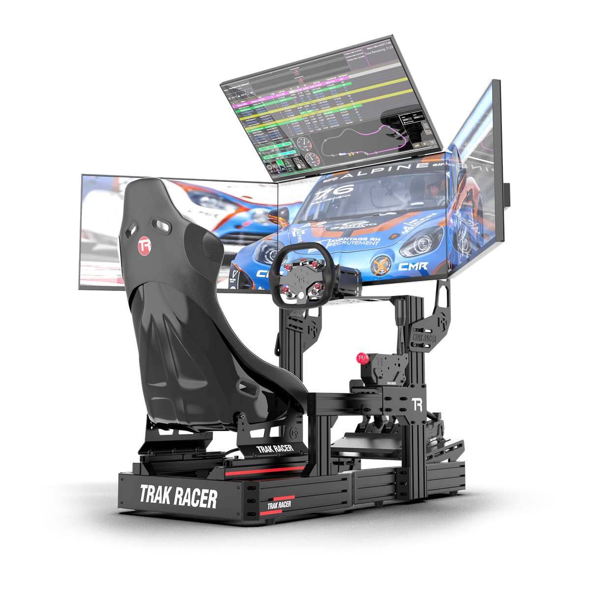 Cockpit-Mounted Quad (4) Monitor Stand – Up to 45" Displays for Sim Racing, Flight Simulation & Truck Simulators