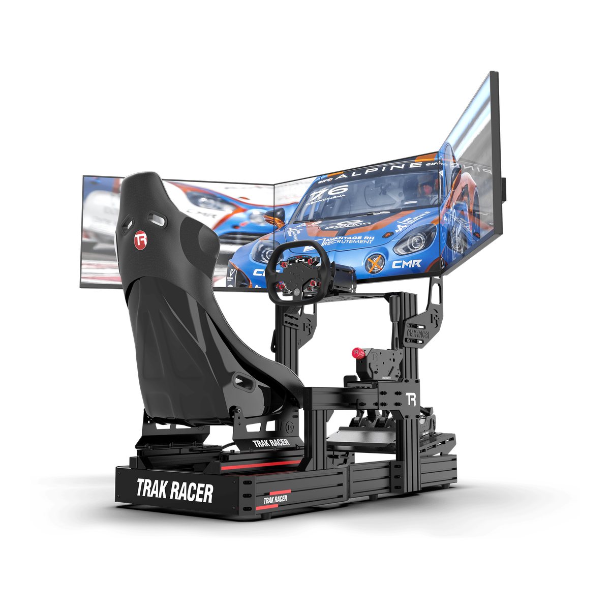 Cockpit-Mounted Triple (3) Monitor Stand – Up to 45" Displays for Sim Racing, Flight Simulation & Truck Simulators