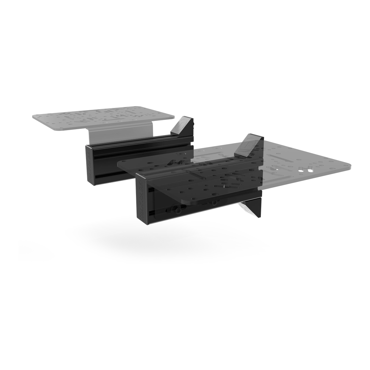 Set of 2 Universal Side Mount Supports — 240mm/9.45" (80x40mm / 3.15" x 1.57") for Sim Racing & Flight Sim Rigs