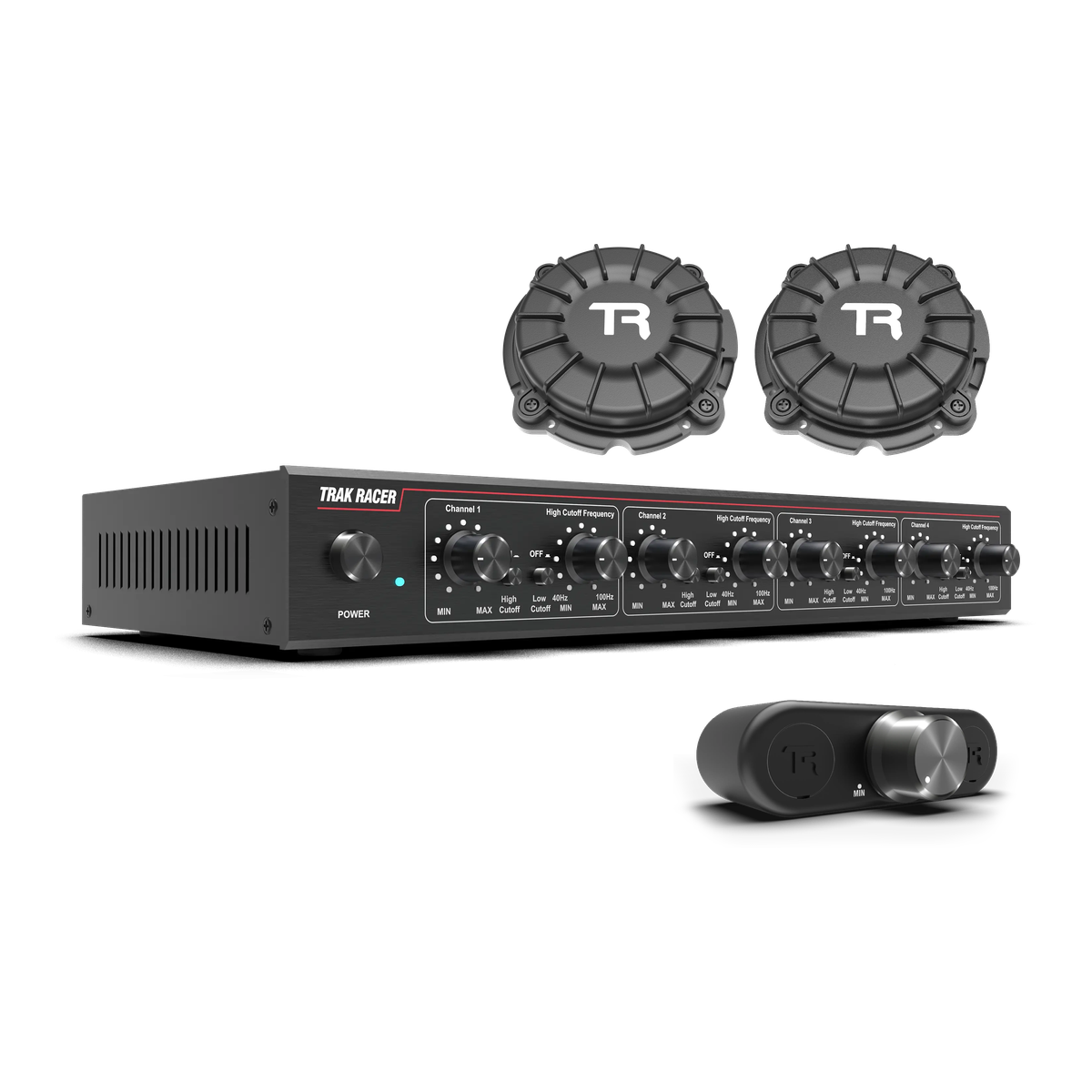 Trak Racer 4CH 40W Low-Frequency Class-D Amplifier with 2 Bass Shakers